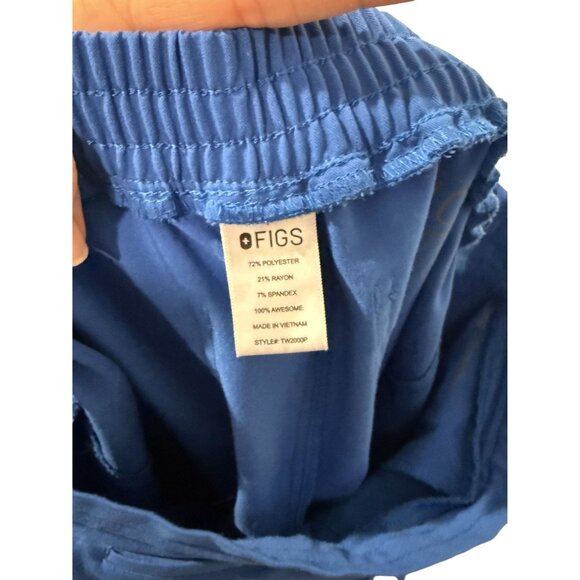 Figs Royal Blue Yola scrub Pants With Elastic Waist & Multiple Pockets small - Picture 5 of 5